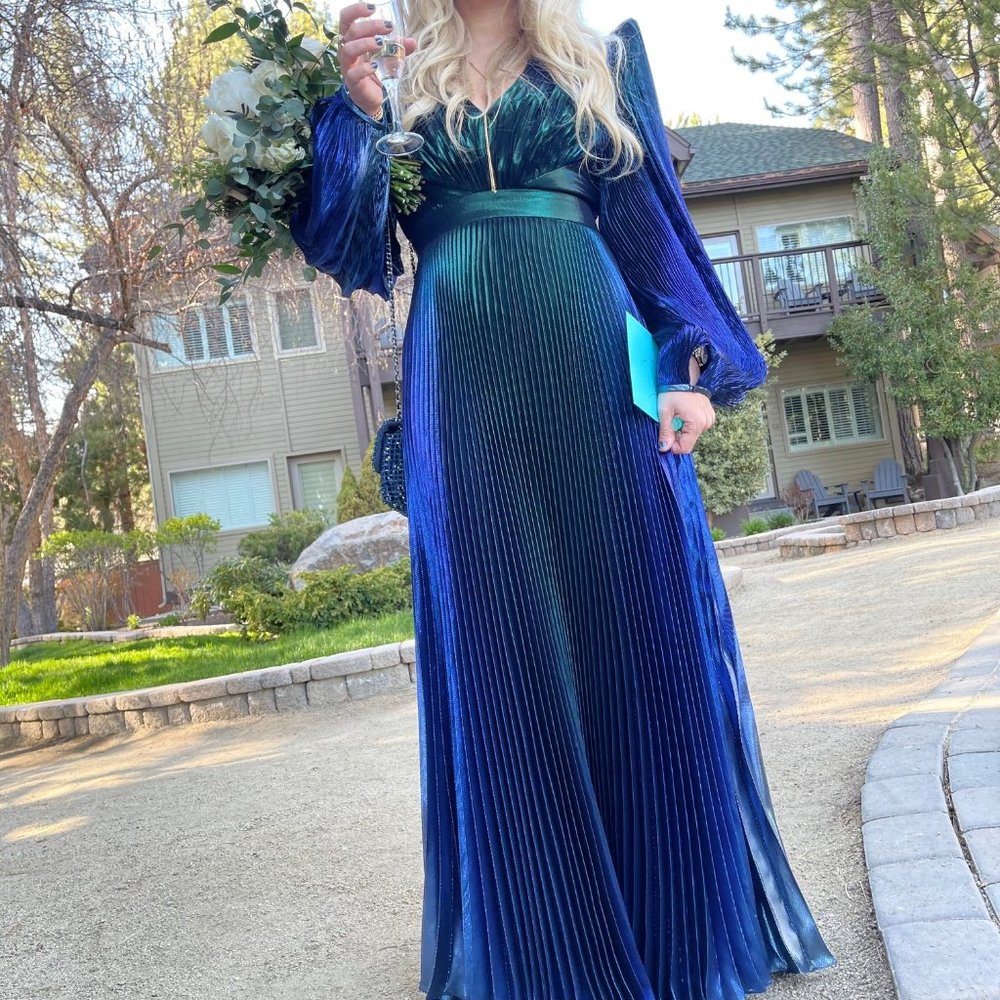 Givenchy Pouf Sleeve Lamé Gown